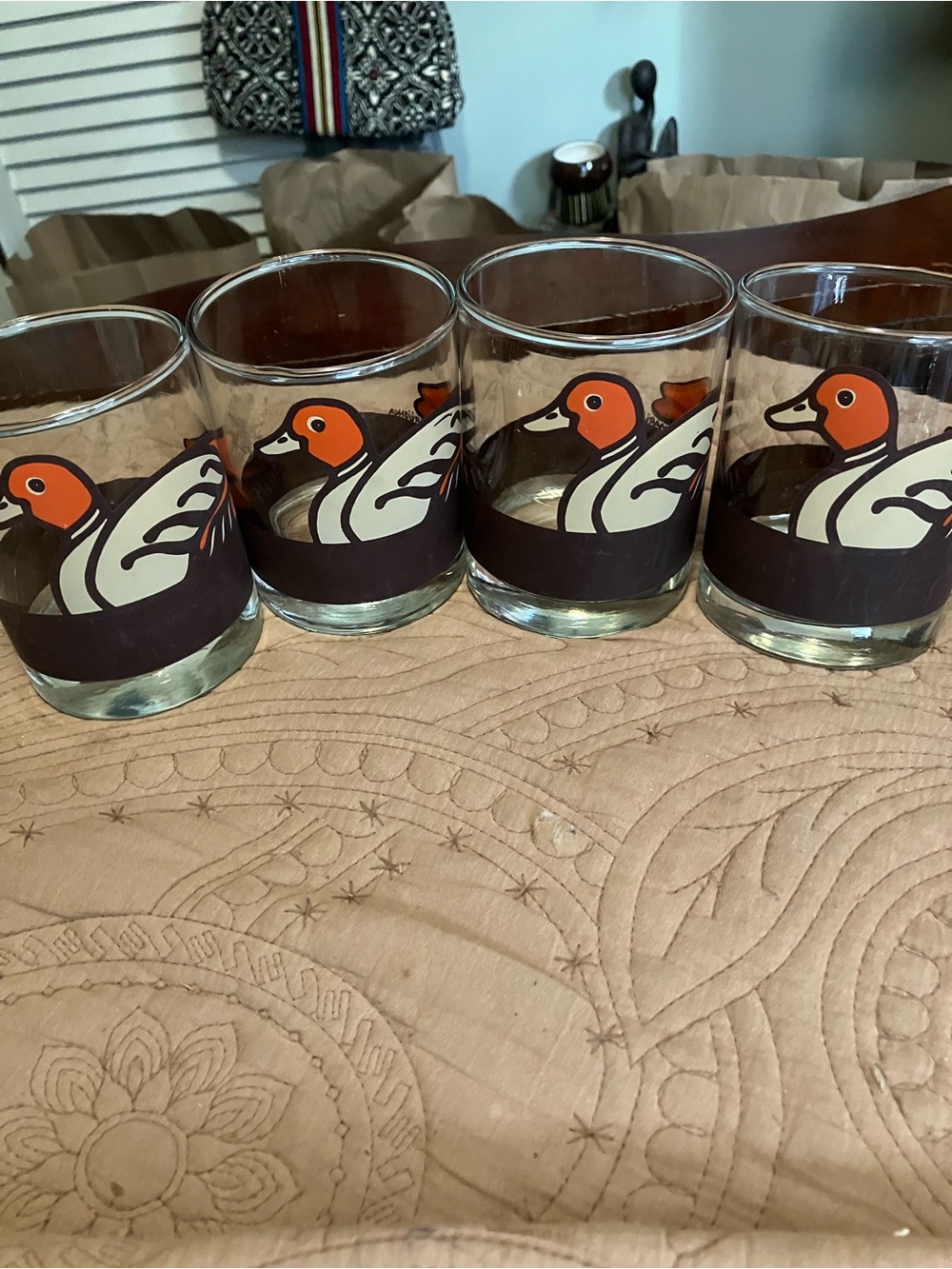 Set of Georges Briard “Decoy Gallery” Mallard Greenwinged Duck Whiskey Glasses